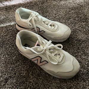 Women’s White and Pink New Balance. size 8.5 WIDE